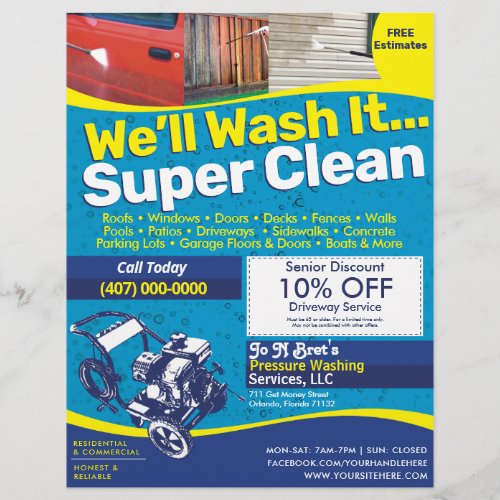 Pressure Power Washing  Flyer Template