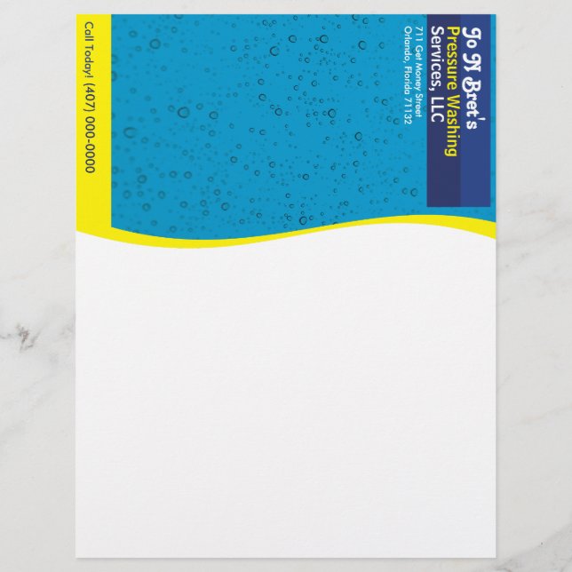 Pressure Power Washing  Flyer Template (Back)