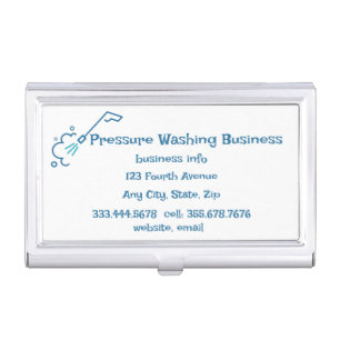 Pressure Power Washing Service Custom Business Car Card Case