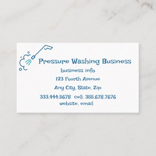 Pressure Power Washing Service Custom Business Card