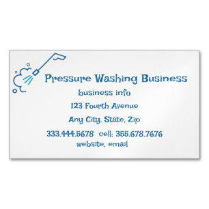 Pressure Power Washing Service Custom Business Card Magnet