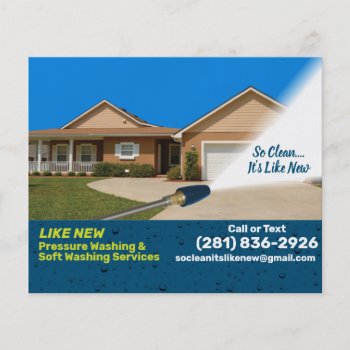 Pressure Power Washing Template Flyer by WhizCreations at Zazzle