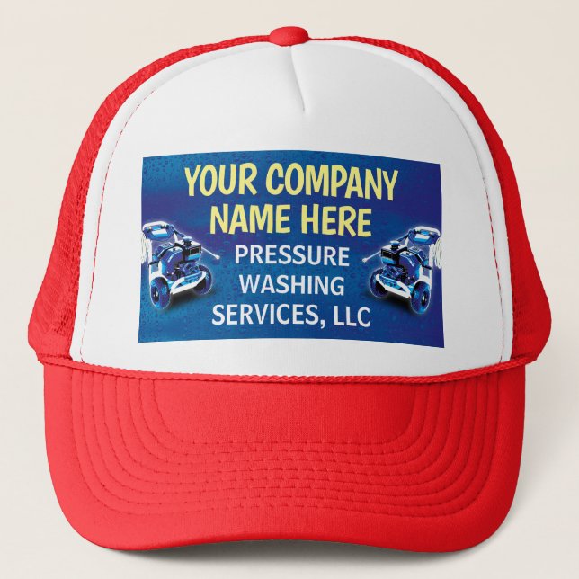 Pressure Power Washing Template Trucker Hat (Front)