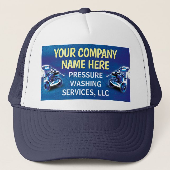 Pressure Power Washing Template Trucker Hat (Front)