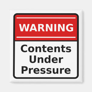 Pressure Warning Sign Magnet
