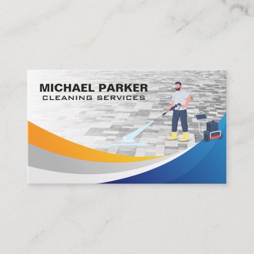 Pressure Wash Cleaning Services Business Card