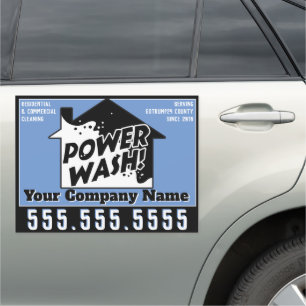 Pressure Wash Power Wash LG Truck Promo Car Magnet