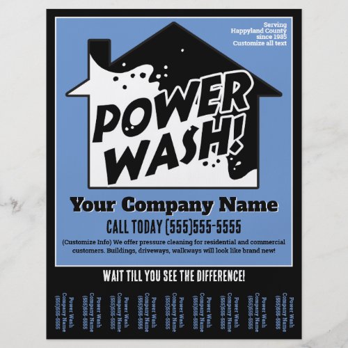 Pressure Wash Power Wash Tear Sheet Promo