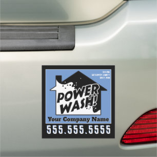 Pressure Wash Power Wash Truck Promo Car Magnet