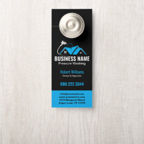 Pressure Washer Black Blue House Cleaning Door Hanger