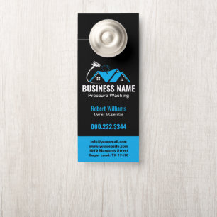 Pressure Washer Black Blue House Cleaning Door Hanger