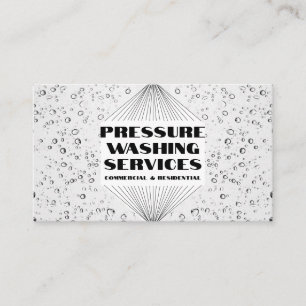 Pressure Washer Services Residential Commercial Business Card