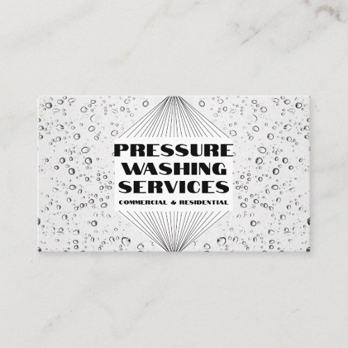 Pressure Washer Services Residential Commercial Business Card