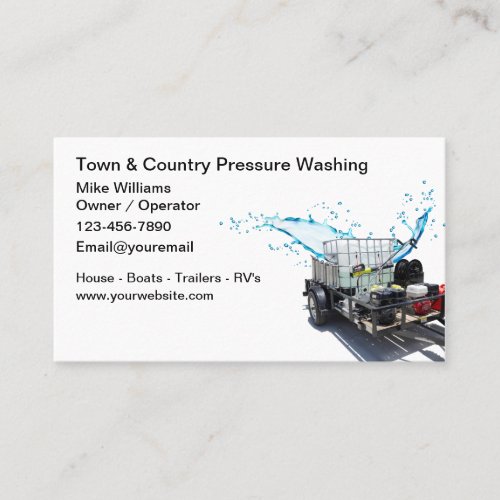 Pressure Washing And Cleaning Business Cards