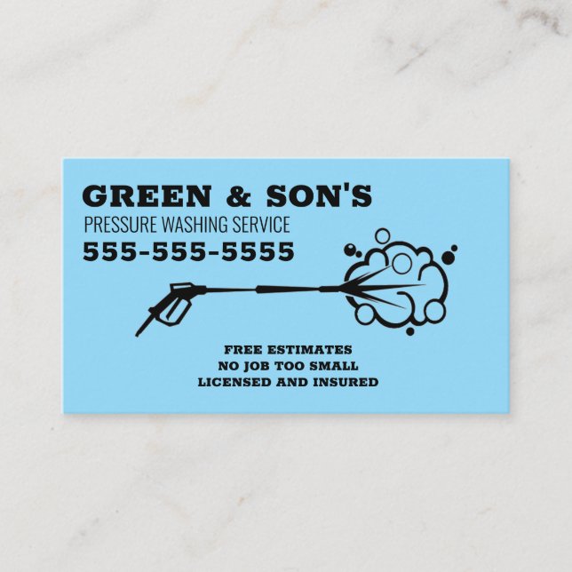 Pressure washing and Painting Business Card (Front)