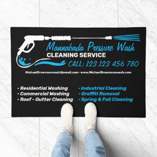 Pressure Washing Black Cleaner Shop Doormat