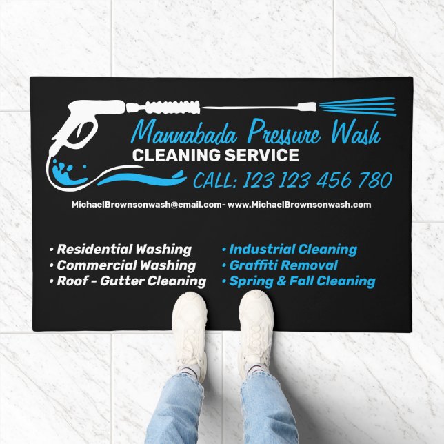 Pressure Washing Black Cleaner Shop Doormat (Indoor)