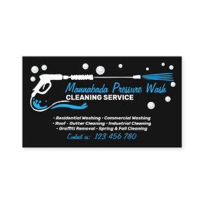 Pressure Washing Black Power Wash Cleaner bubble Business Card
