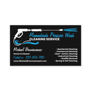 Pressure Washing Black Power Wash Cleaner CLEANING Business Card