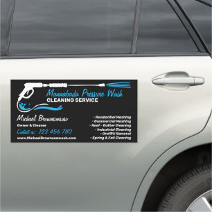 Pressure Washing Black Power Wash Cleaner Services Car Magnet