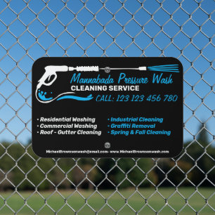 Pressure Washing Black Wash Power Cleaner Metal Sign