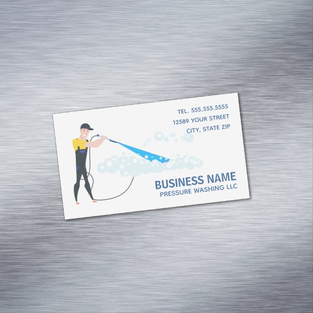 Pressure Washing Business Card Magnet (In Situ)