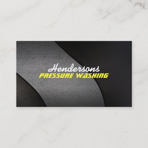 Customizable Pressure Washing Business Cards