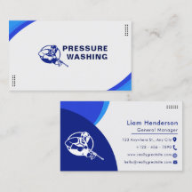 Pressure Washing Business Cards Cleaning Service