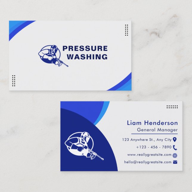Pressure Washing Business Cards Cleaning Service (Front/Back)