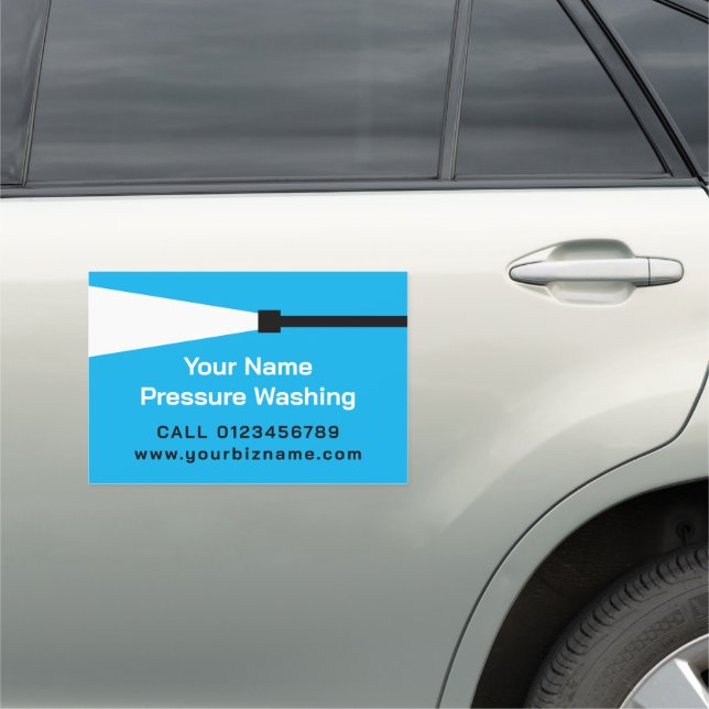 Pressure Washing Cleaning business car magnet (In Situ)