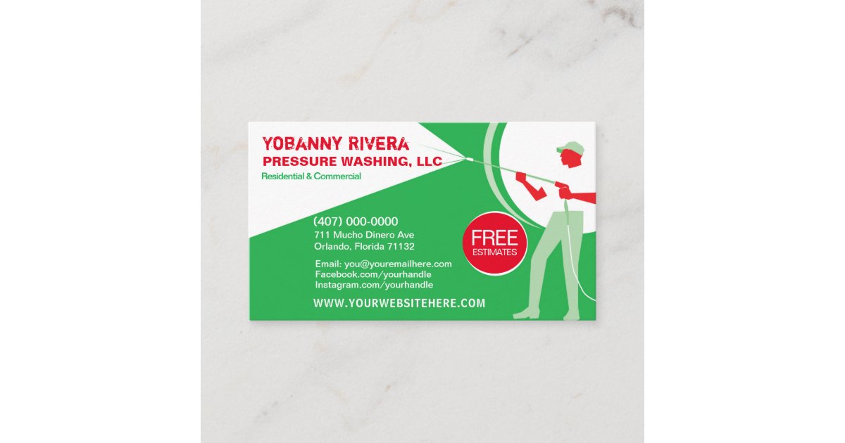 Pressure Washing Cleaning Business Card Template Zazzle Cleaning Business Card Template