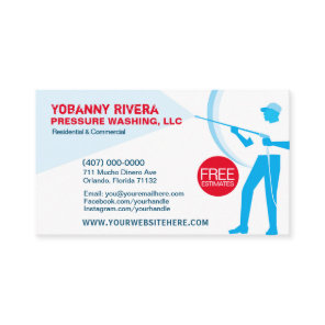 Pressure Washing & Cleaning Business Card Template