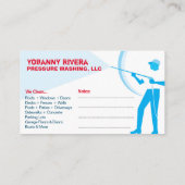Pressure Washing & Cleaning Business Card Template (Back)
