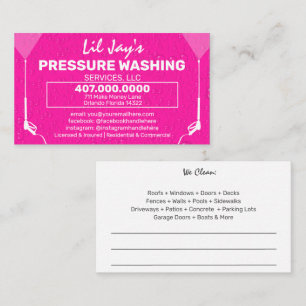 Pressure Washing & Cleaning Business Card Template