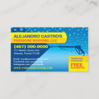 Pressure Washing & Cleaning Business Card Template