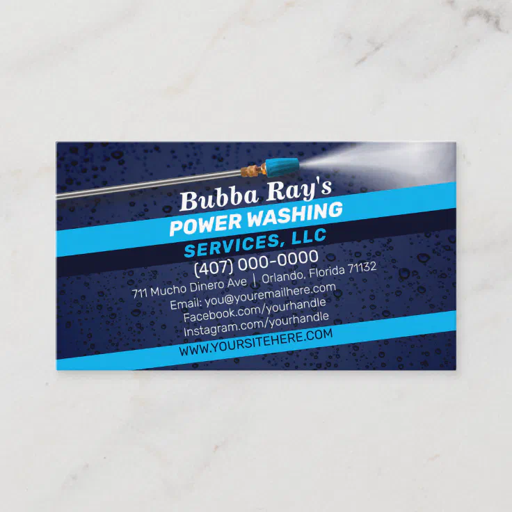 pressure washing business card templates