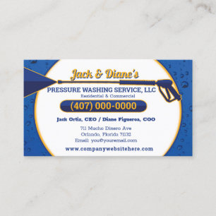 Pressure Washing & Cleaning Business Card Template