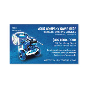 Pressure Washing & Cleaning Business Card Template