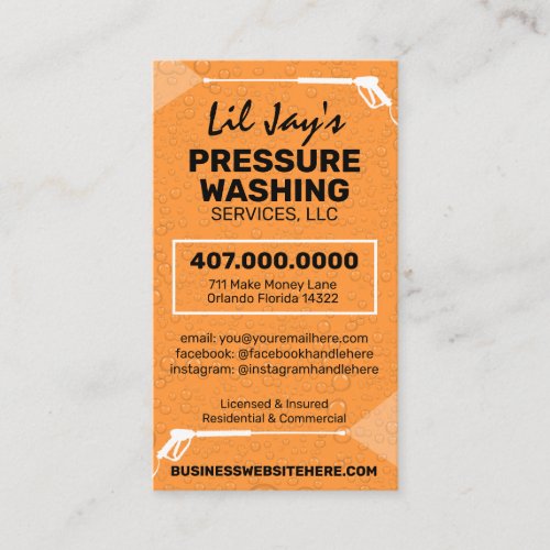 Pressure Washing  Cleaning Business Card Template