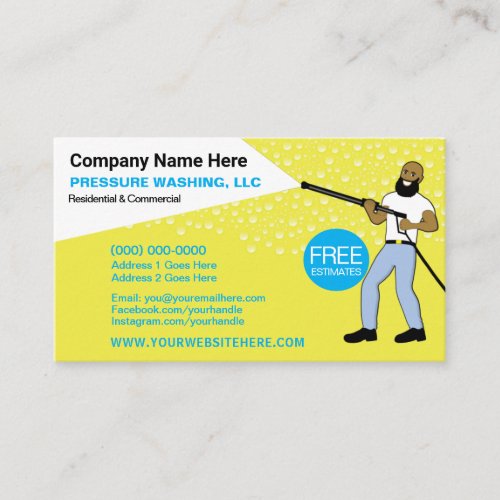 Pressure Washing  Cleaning Template Business Card