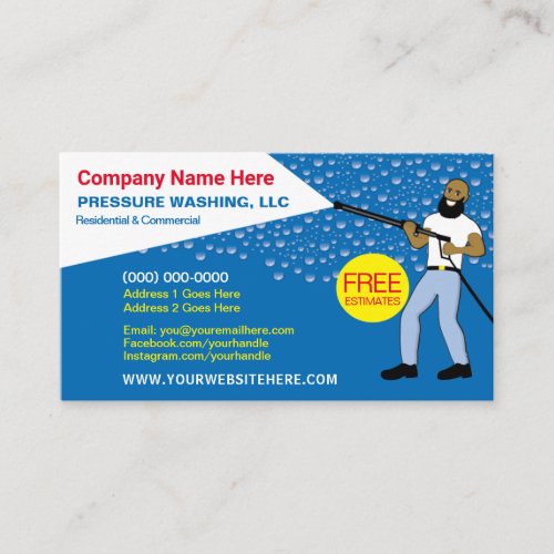 Pressure Washing  Cleaning Template Business Card