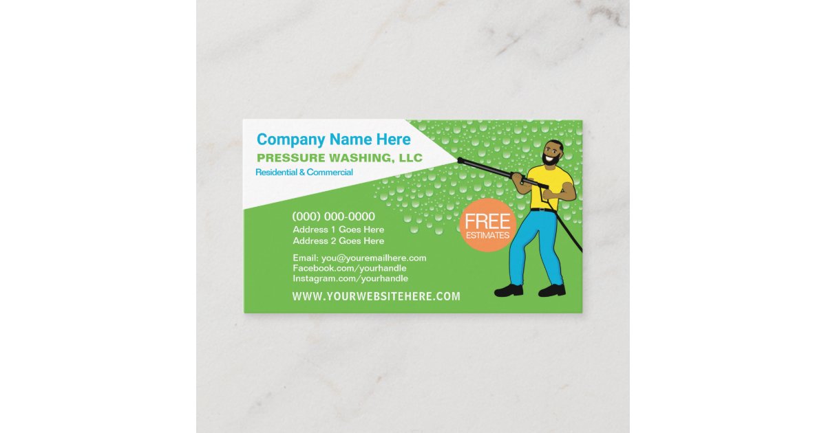 Pressure Washing & Cleaning Template Business Card Zazzle