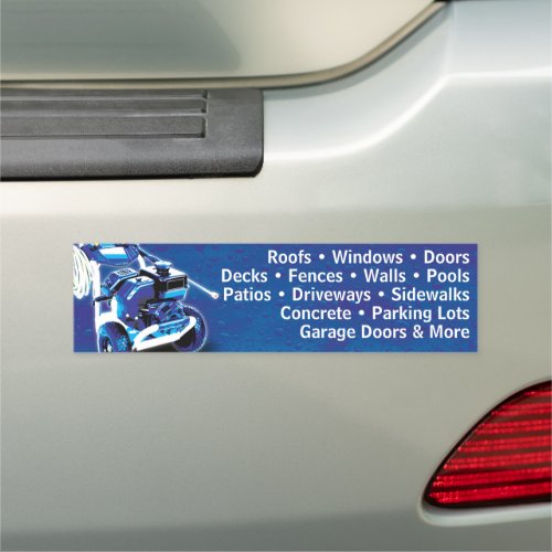 Pressure Washing  Cleaning Template Car Magnet
