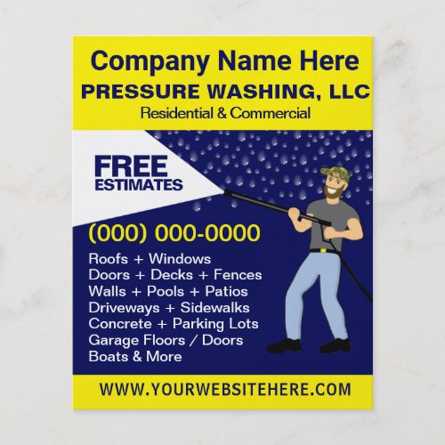 Pressure Washing  Cleaning Template Flyer