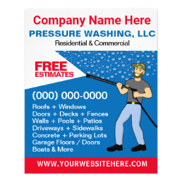 Pressure Washing &amp; Cleaning Template Flyer