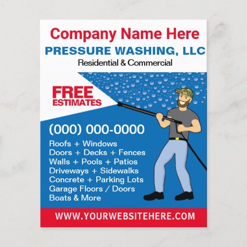 Pressure Washing  Cleaning Template Flyer