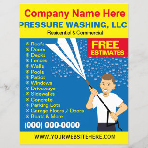 Pressure Washing & Cleaning Template Flyer