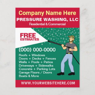 Pressure Washing & Cleaning Template Flyer