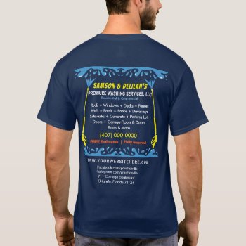 Pressure Washing & Cleaning Template T-shirt by WhizCreations at Zazzle