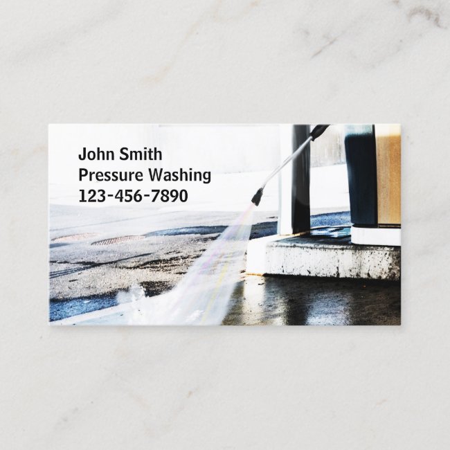 Pressure Washing Connect with Your Customer Business Card